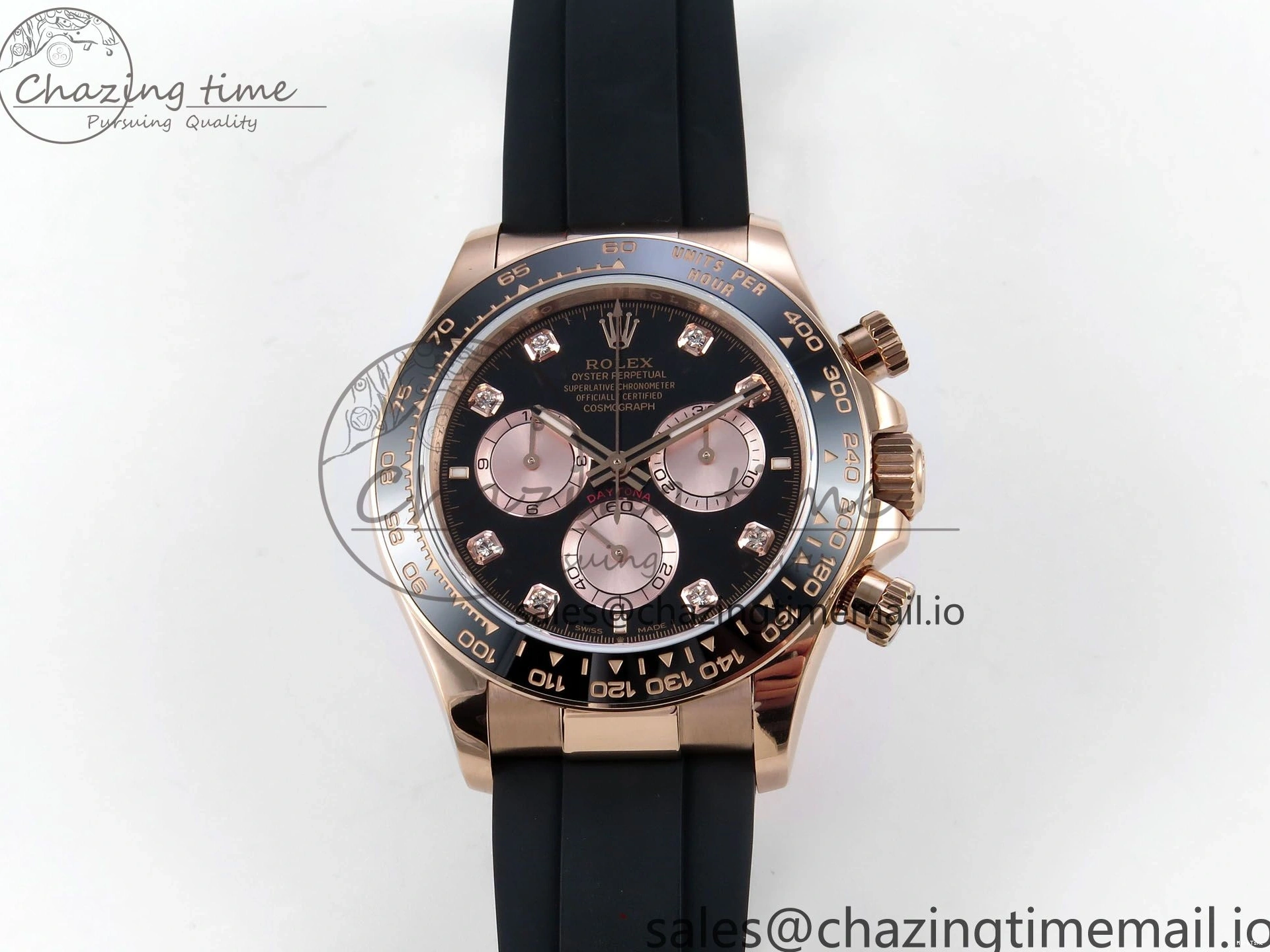 MiroTime 0516 Daytona 126515 QF 1:1 Best Edition Black RG Diamonds Dial on Oysterflex Strap SH4131 V Sophisticated 701